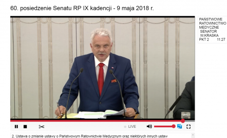 Senator Waldemar Kraska sprawozdawcą ustawy o zmianie ustawy o Państwowym Ratownictwie Medycznym oraz niektórych innych ustaw.